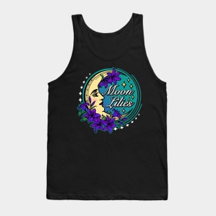 Retro Witch Moon Lilies Tank Top